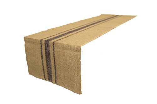 AAYU Burlap Jute Table Runner Modern Black Stripped Runners for Dinning Kitchen Table Ideal for Daily Use Eco Friendly 6ft Long Table Runner Jutemill 