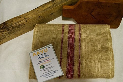 AAYU Burlap Jute Table Runner Modern Black Stripped Runners for Dinning Kitchen Table Ideal for Daily Use Eco Friendly 6ft Long Table Runner Jutemill 