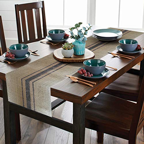 Stripped Runners for Dinning Kitchen Table - Blue