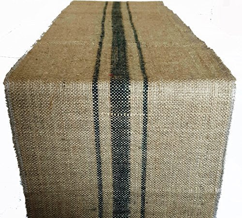 AAYU Burlap Jute Table Runner Modern Black Stripped Runners for Dinning Kitchen Table Ideal for Daily Use Eco Friendly 6ft Long Table Runner Jutemill 