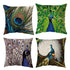 AAYU Peacock Design Throw Pillow Covers 4 18Inch Square 4Pieces Set Digital Printed Prime Quality Pillow Cases Both Sides Printed Jutemill