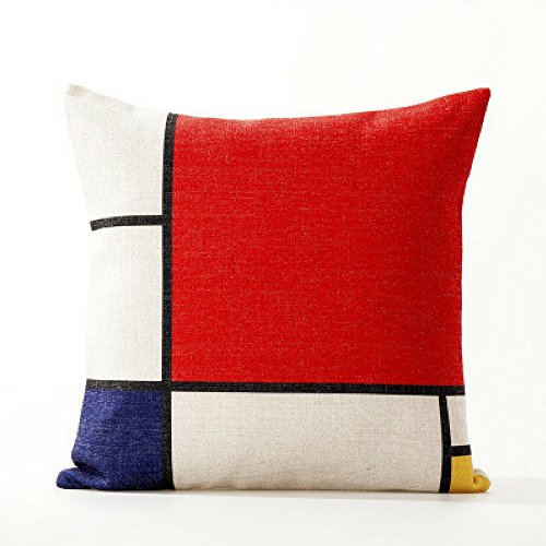 AAYU Pillow Covers | 18 X 18 Inch | 45 X 45 cm | 4 Piece Set | Decorative Pillow Cushion Covers for Sofa and Bedroom | Feathers Pattern Printed on Both Sides Jutemill