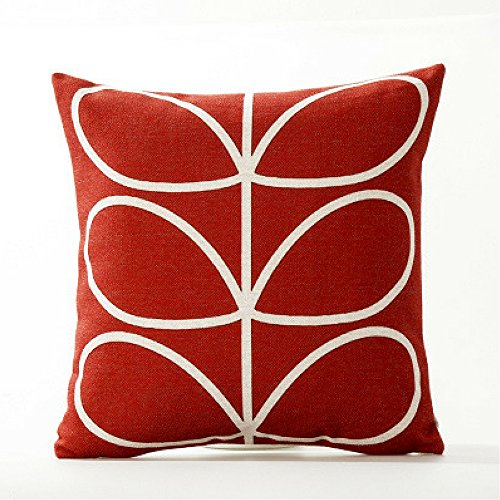 AAYU Pillow Covers | 18 X 18 Inch | 45 X 45 cm | 4 Piece Set | Decorative Pillow Cushion Covers for Sofa and Bedroom | Feathers Pattern Printed on Both Sides Jutemill