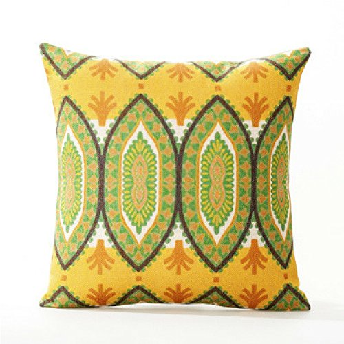 AAYU Pillow Covers 2 | 18 X 18 Inch | 45 X 45 cm | 2 Piece Set | Feather Patter on Both Sides Jutemill