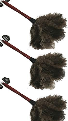 AAYU Premium 14.5" Feather Duster for Home | Natural Duster for Cleaning and Feather Moping | Eco Friendly | Genuine Ostrich Feather Duster with Wooden Handle | Easy to Clean Dust and Reuse (36 cm) Jutemill