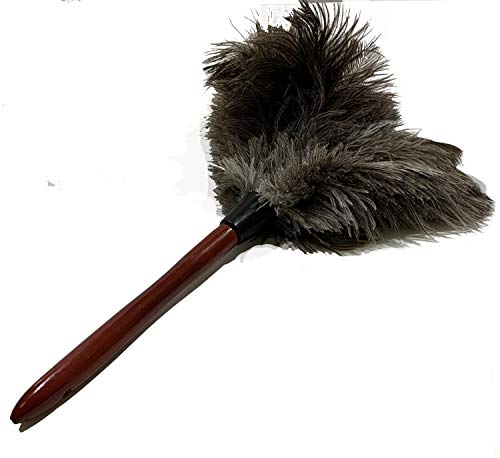 AAYU Premium 14.5" Feather Duster for Home | Natural Duster for Cleaning and Feather Moping | Eco Friendly | Genuine Ostrich Feather Duster with Wooden Handle | Easy to Clean Dust and Reuse (36 cm) Jutemill