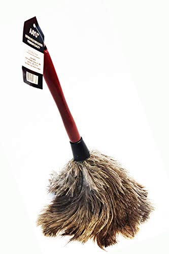 AAYU Premium 14.5" Feather Duster for Home | Natural Duster for Cleaning and Feather Moping | Eco Friendly | Genuine Ostrich Feather Duster with Wooden Handle | Easy to Clean Dust and Reuse (36 cm) Jutemill