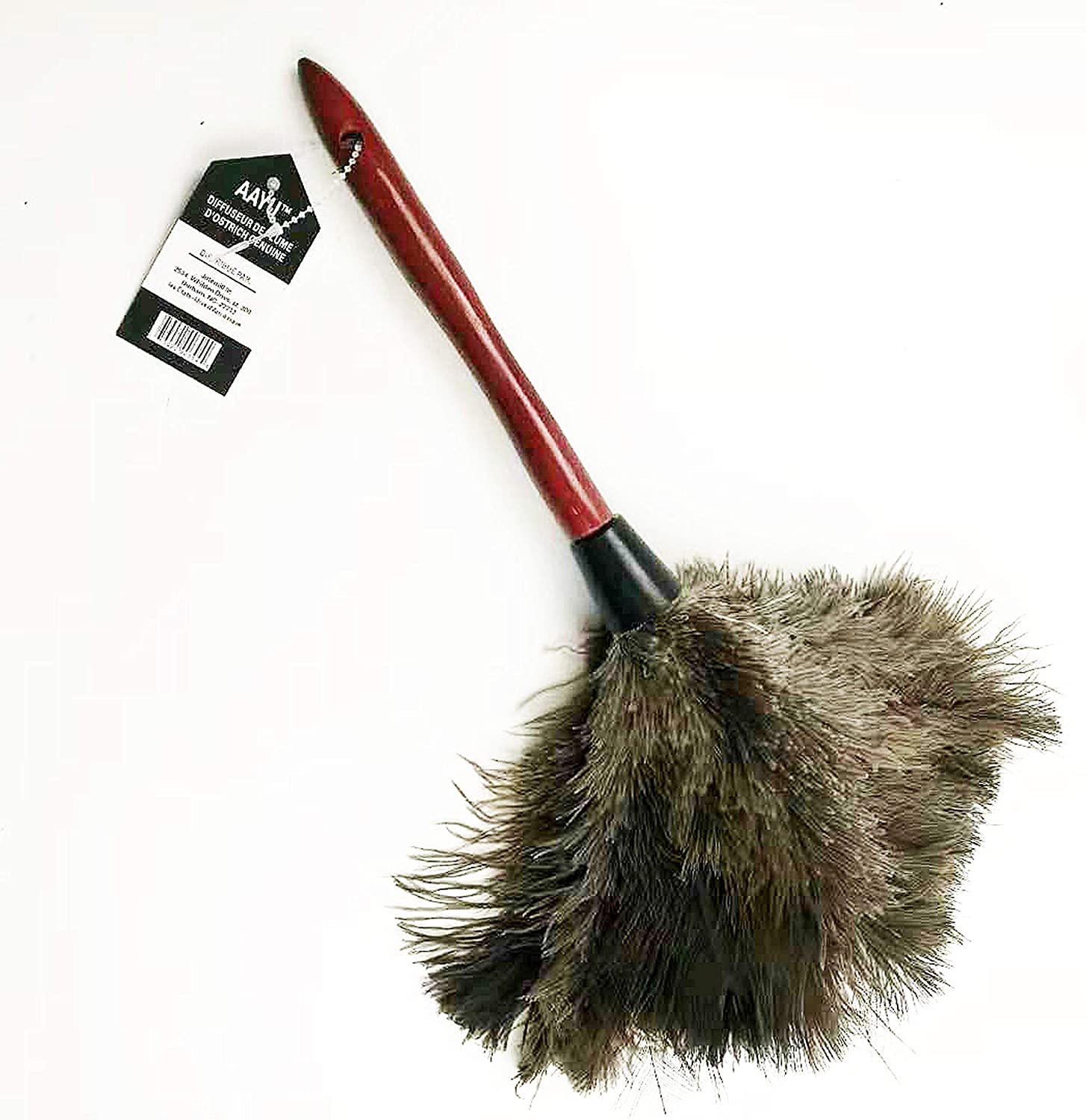AAYU Premium 14.5" Feather Duster for Home | Natural Duster for Cleaning and Feather Moping | Eco Friendly | Genuine Ostrich Feather Duster with Wooden Handle | Easy to Clean Dust and Reuse (36 cm) Jutemill