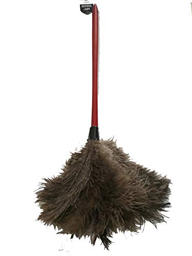 AAYU Premium 14.5&quot; Feather Duster for Home | Natural Duster for Cleaning and Feather Moping | Eco Friendly | Genuine Ostrich Feather Duster with Wooden Handle | Easy to Clean Dust and Reuse (36 cm) Jutemill 