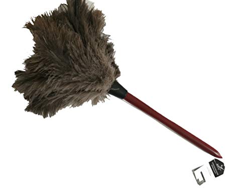 AAYU Premium 14.5" Feather Duster for Home | Natural Duster for Cleaning and Feather Moping | Eco Friendly | Genuine Ostrich Feather Duster with Wooden Handle | Easy to Clean Dust and Reuse (36 cm) Jutemill