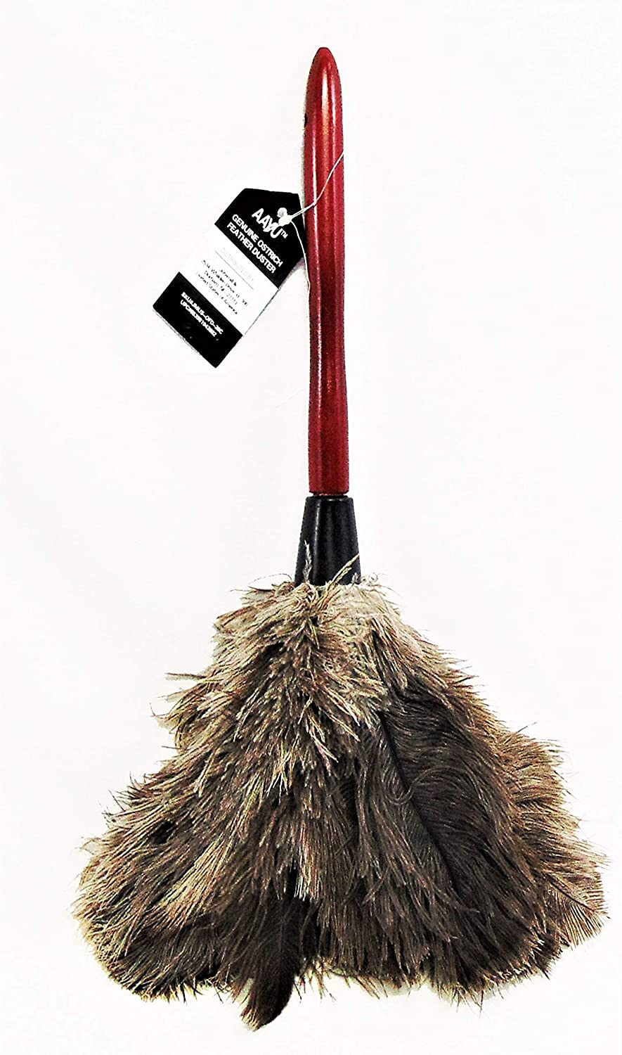 AAYU Premium 14.5" Feather Duster for Home | Natural Duster for Cleaning and Feather Moping | Eco Friendly | Genuine Ostrich Feather Duster with Wooden Handle | Easy to Clean Dust and Reuse (36 cm) Jutemill