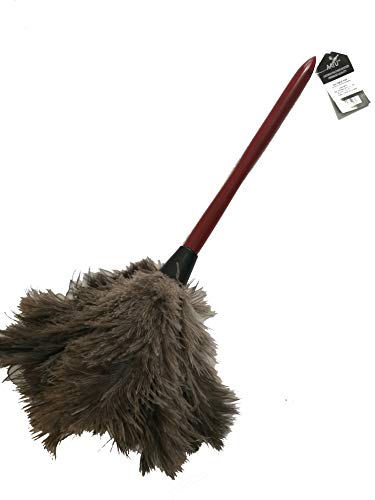 AAYU Premium 14.5" Feather Duster for Home | Natural Duster for Cleaning and Feather Moping | Eco Friendly | Genuine Ostrich Feather Duster with Wooden Handle | Easy to Clean Dust and Reuse (36 cm) Jutemill