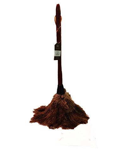 AAYU Premium 14.5" Feather Duster for Home | Natural Duster for Cleaning and Feather Moping | Eco Friendly | Genuine Ostrich Feather Duster with Wooden Handle | Easy to Clean Dust and Reuse (36 cm) Jutemill