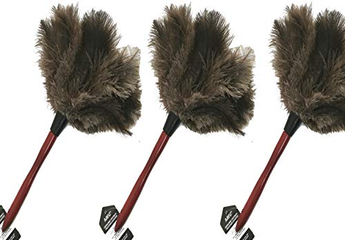 AAYU Premium 14.5&quot; Feather Duster for Home | Natural Duster for Cleaning and Feather Moping | Eco Friendly | Genuine Ostrich Feather Duster with Wooden Handle | Easy to Clean Dust and Reuse (36 cm) Jutemill 