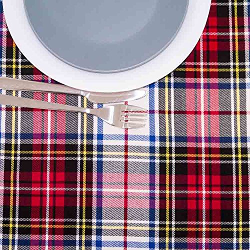 AAYU Premium Tartan Table Runner (Red and Black) | 14 x 108" | Tartan Plaid Runner for Family Dinner or Gatherings, Indoor/Outdoor Use, Daily Use| Yarn Dyed High GSM Fabric (Red & Black 4) Jutemill
