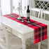 AAYU Premium Tartan Table Runner (Red and Black) | 14 x 108 inches | Gingham Tablecloth for Family Dinner/Gatherings, Indoor/Outdoor Use, Daily Use | Yarn Dyed High GSM Fabric (Bohemian) Jutemill