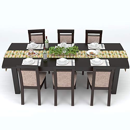 AAYU Printed Table Runner (Red,Yellow,Blue and Black) | Thick 250 GSM (16 Inch X 72 Inch) |Table Runner for Baby Birthdays, Home Decor & Wedding (Red and Black) Jutemill