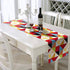 AAYU Printed Table Runner (Red,Yellow,Blue and Black) | Thick 250 GSM (16 Inch X 72 Inch) |Table Runner for Baby Birthdays, Home Decor & Wedding (Red and Black) Jutemill