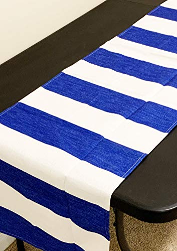 AAYU Printed Table Runner | Thick 250 GSM (16 Inch X 72 Inch) |Table Runner for Baby Birthdays, Home Decor & Wedding (Green and Blue) Jutemill