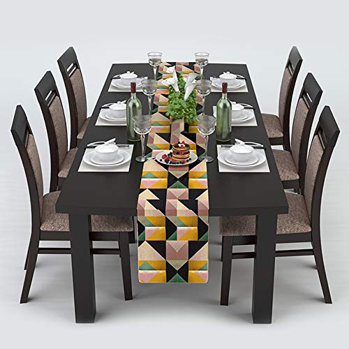 AAYU Printed Table Runner | Thick 250 GSM (16 Inch X 72 Inch) |Table Runner for Baby Birthdays, Home Decor & Wedding (Green and Blue) Jutemill