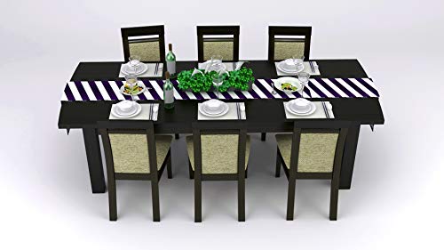 AAYU Red and Gray Table Runners 16 x 72 Thick 250 GSM,16 Inch X 72 Inch |Table Runner for Baby Birthdays, Home Decor & Wedding (Red Stripes) Jutemill