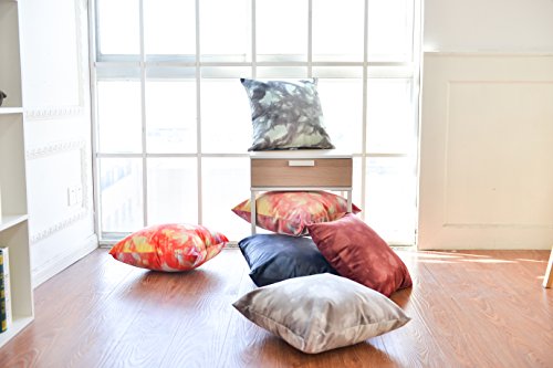 AAYU Square Modern Pillow Covers | 18 x 18 inch | Velvet Base Soft Fabric | Trendy Pattern Printed on Both Sides | 4 Piece Set Jutemill