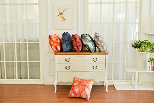 AAYU Square Modern Pillow Covers | 18 x 18 inch | Velvet Base Soft Fabric | Trendy Pattern Printed on Both Sides | 4 Piece Set Jutemill