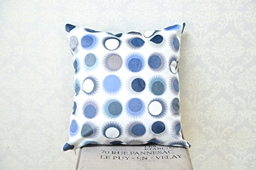 AAYU Square Polka Dot Print Pillow Covers | Velvet Base Soft Fabric | Trendy Pattern Printed on Both Sides Zipper | Pack of 4 | 18 x 18 inch Jutemill