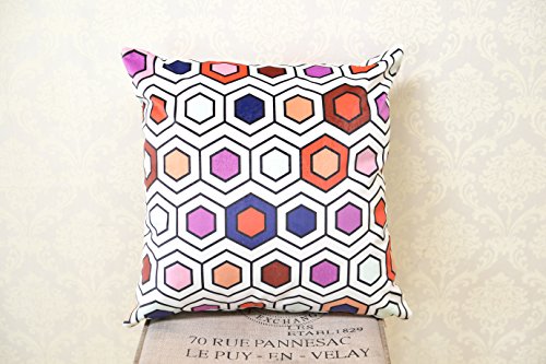 AAYU Square Polka Dot Print Pillow Covers | Velvet Base Soft Fabric | Trendy Pattern Printed on Both Sides Zipper | Pack of 4 | 18 x 18 inch Jutemill