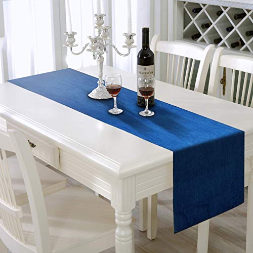 AAYU Table Runner Fall Denim for Parties Gatherings Daily Use Ideal Runner for Table Dinning Room and Kitchen Table Premium Quality Blue Table Runner (16 Inches x72 Inches) Jutemill
