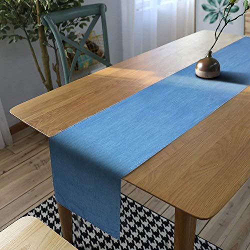 AAYU Table Runner Fall Denim for Parties Gatherings Daily Use Ideal Runner for Table Dinning Room and Kitchen Table Premium Quality Blue Table Runner (16 Inches x72 Inches) Jutemill