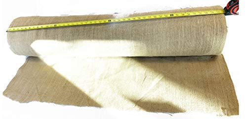 Burlap Garden Fabric Windbreak-Burlap roll 45 inch Wide x 50 Yards Long, 10 oz no - fray 150 feet Natural Jute-Burlap Wedding Aisle Runner Jutemill