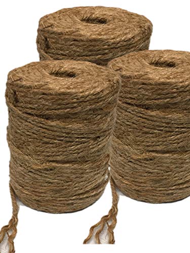 Jute Rope 3 ply Green | Jute Garden Twine | Best Quality Unique Dark Garden Twine | Supports Vines, Plants and Vegetables Pottery Product (3 Ply Green 200 Ft) Jutemill 