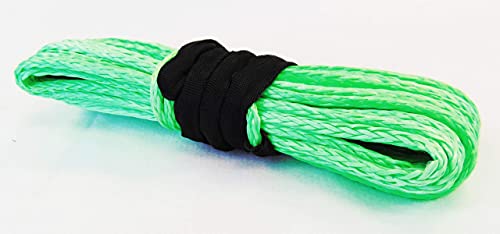 Jutemill 1/4" X 50ft Synthetic Winch Rope - Winch Cable for ATVs Winches ATV UTV SUV Truck Boat Ramsey Synthetic Winch Rope (1/4" x 50ft, Orange) Jutemill