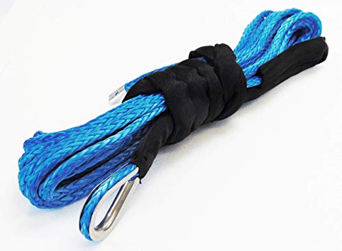 Jutemill 3/8" X 50 feet Synthetic Winch Rope, 3/8-50&