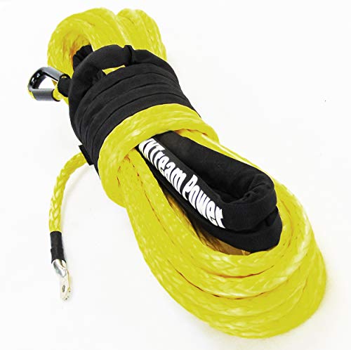 Jutemill 3/8" X 50 feet Synthetic Winch Rope, 3/8-50&