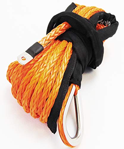 Jutemill 3/8" X 50 feet Synthetic Winch Rope, 3/8-50&