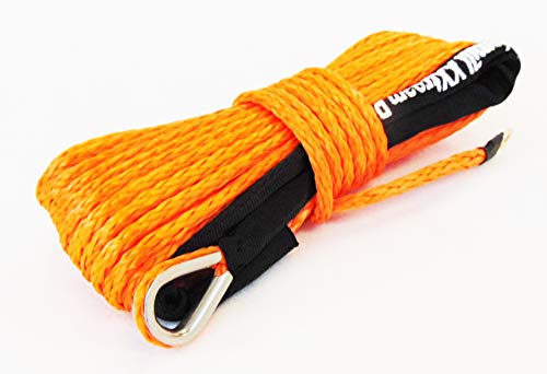 Jutemill 3/8" X 50 feet Synthetic Winch Rope, 3/8-50&