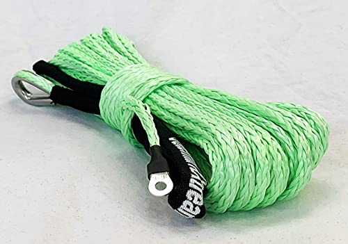 Jutemill 3/8" X 50 feet Synthetic Winch Rope, 3/8-50&