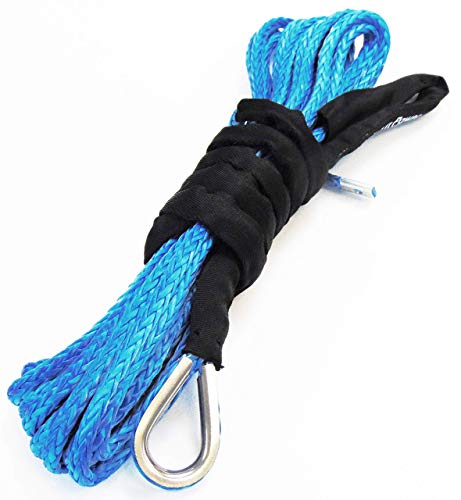 Jutemill 3/8" X 50 feet Synthetic Winch Rope, 3/8-50&