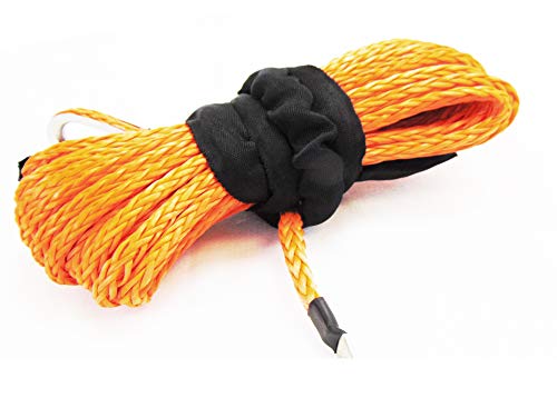 Jutemill 3/8" X 50 feet Synthetic Winch Rope, 3/8-50&