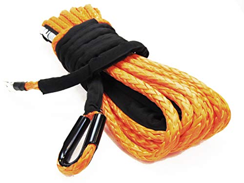 Jutemill 3/8" X 50 feet Synthetic Winch Rope, 3/8-50&