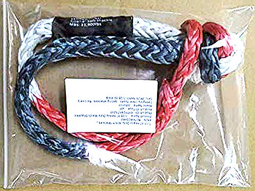 Jutemill Recovery Soft Shackle 7/16" by AAYU | 6" Loop Breaking Strength 34000 LBS| Apt for Heaving Handling: Recovery, ATV/UTV, Marine Craft,Off Road 4X4 Green & Orange, Winch Bumper Shackle ATV Jutemill