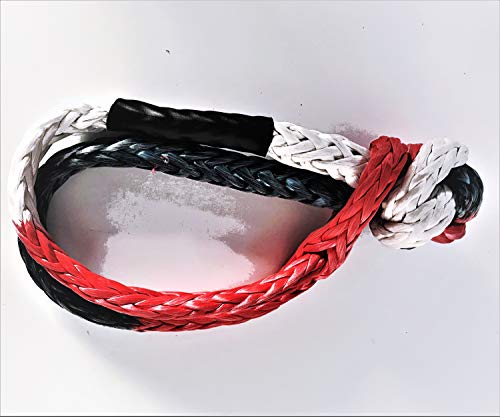 Jutemill Recovery Soft Shackle 7/16" by AAYU | 6" Loop Breaking Strength 34000 LBS| Apt for Heaving Handling: Recovery, ATV/UTV, Marine Craft,Off Road 4X4 Green & Orange, Winch Bumper Shackle ATV Jutemill