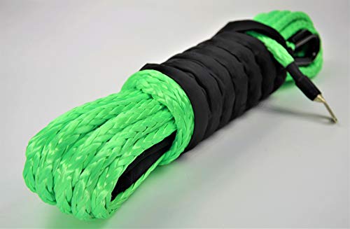Jutemill Synthetic Winch Rope 1/2 Inch X 50 ft Blue. Recovery Cable for ATV UTV SUV 4 Truck Hitch, Boat Trailer, Tow Rope, Ramsey Replacements (1/2" x 50ft, Blue) Jutemill
