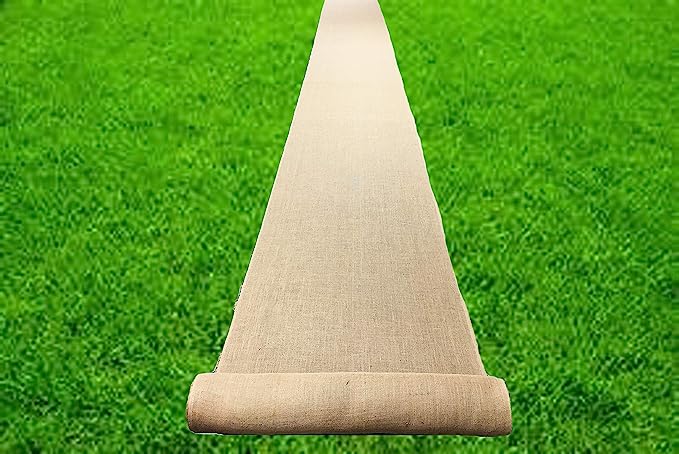 Outdoor Wedding Aisle Runners roll - 36-Inch Wide x 150 feet Long, Burlap Fabric Roll | 36&quot; by 50 Yards | Non- Fraying| Wide and Tightly Woven |