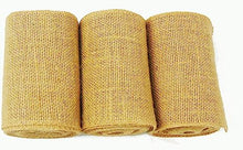 Load image into Gallery viewer, 3 Pack Burlap Garland and Wreath Ribbon Wide 5&quot; x 15 Yards Natural Jute 5 Inch 15-feet 3 Rolls, (Natural, 5Inch X 15yards) not Wired
