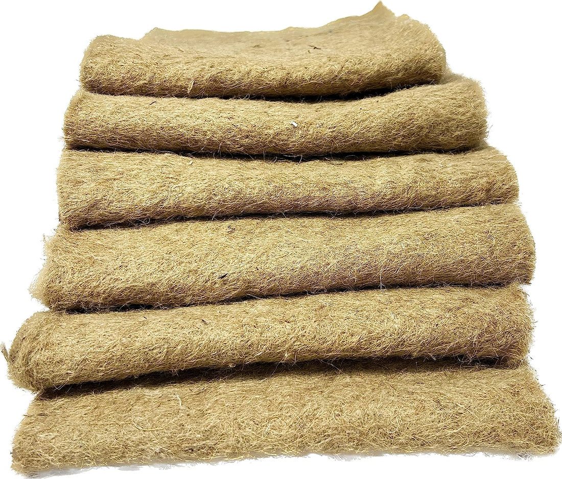 6 Pack Jute Burlap Grow Mats - 10x20 Inches Hydroponic Grow Pads for Seed Starter and Sprouting Tray
