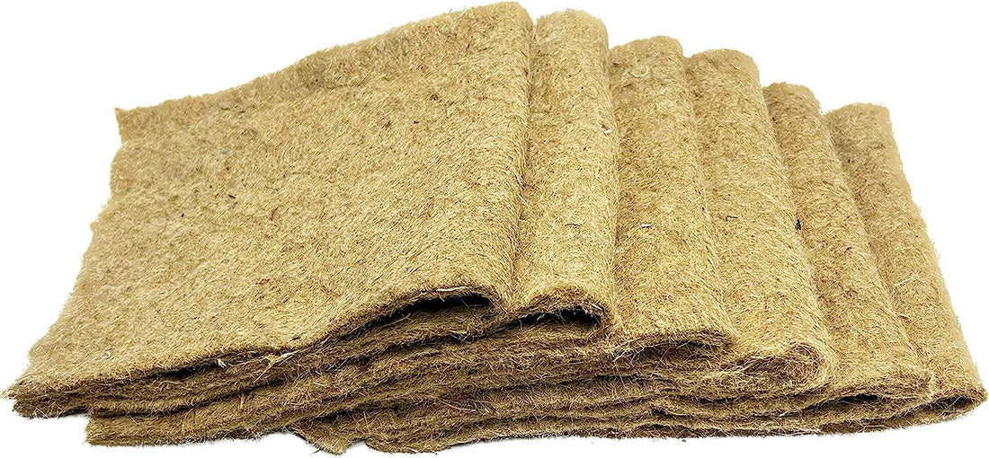 6 Pack Jute Burlap Grow Mats - 10x20 Inches Hydroponic Grow Pads for Seed Starter and Sprouting Tray