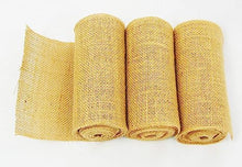 Load image into Gallery viewer, 3 Pack Burlap Garland and Wreath Ribbon Wide 5&quot; x 15 Yards Natural Jute 5 Inch 15-feet 3 Rolls, (Natural, 5Inch X 15yards) not Wired